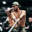 Alexandre Morgado on the Sled Pull at HYROX Madrid